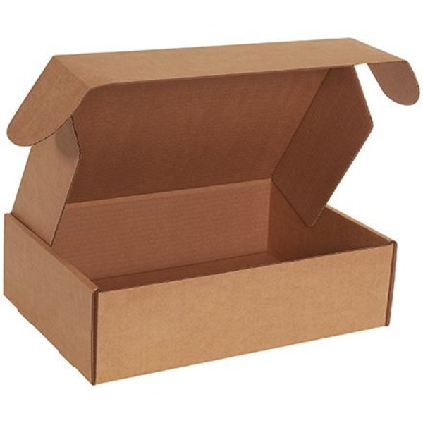 Box Packaging Corrugated Tab Lock Literature Mailers, 14"L x 10"W x 4"H, Kraft MFL14104K